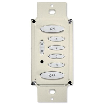 PCS PulseWorx UPB Dimmer Wall Switch, 6 Button, Light Almond